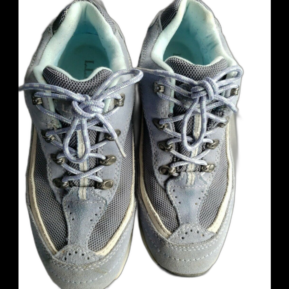 LL Bean Womens Size 9 M Blue Gray Tek 2.5 Waterproof System Hiking Boots Shoes